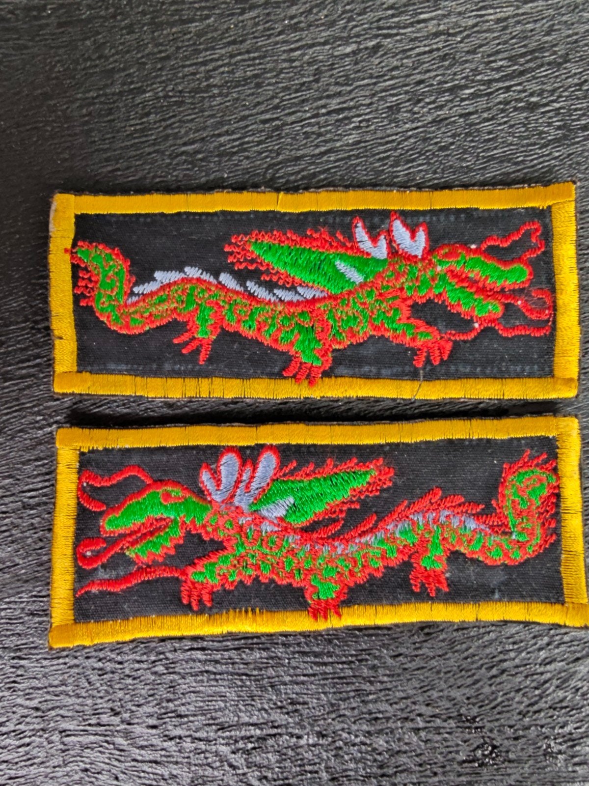 2 liberty cuff vietnam , us navy liberty cuff patch , dragon, Ophalen of Verzenden, Marine, Amerika, Embleem of Badge