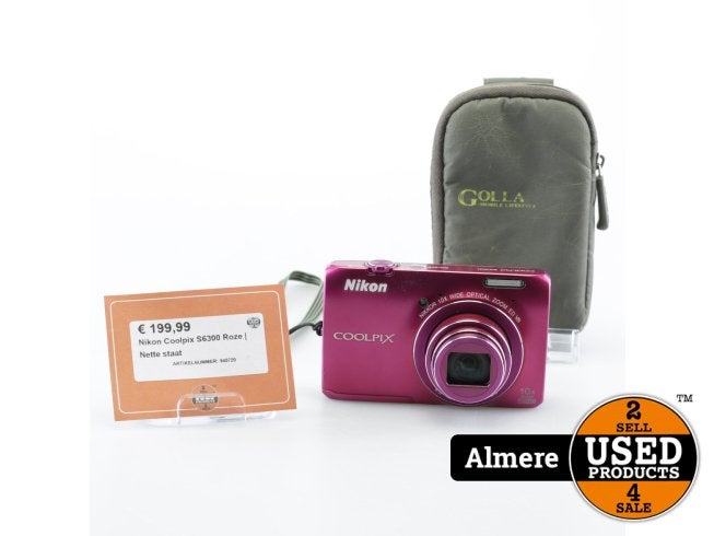 Nikon Coolpix S6300 Roze | Nette staat, Audio, Tv en Foto, Fotocamera's Digitaal, Nikon, Zo goed als nieuw, Support@nikon.com