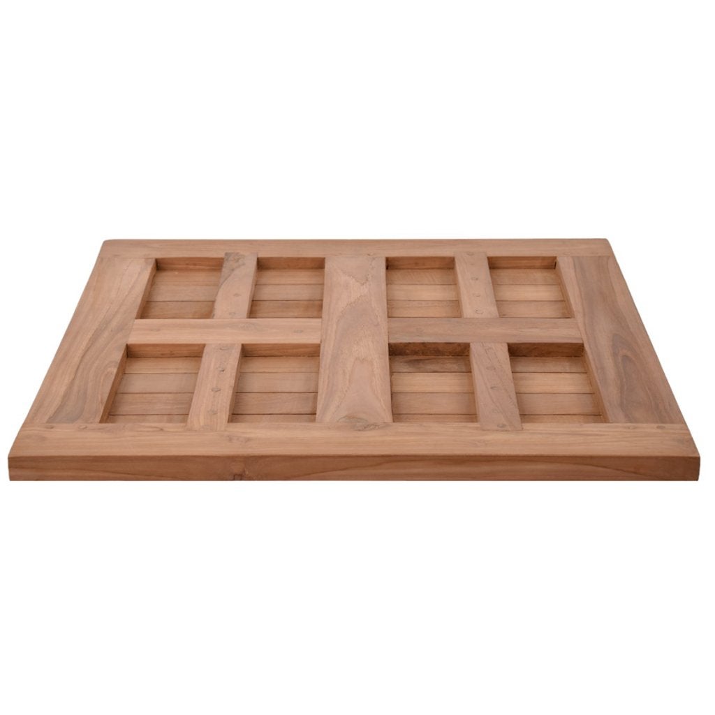 Teakhouten terras tafelblad vierkant 60 x 60 cm, Ophalen of Verzenden, Nieuw