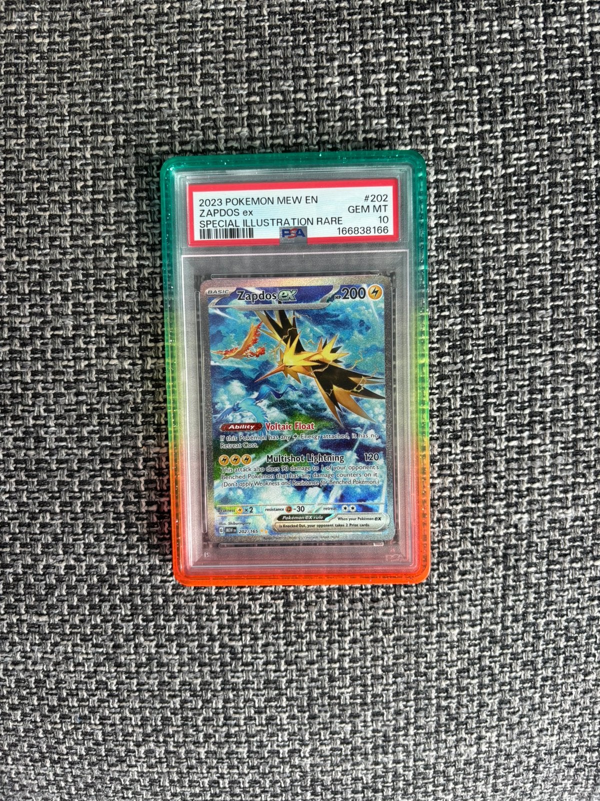 Pokémon zapdos ex 202 psa10, Ophalen of Verzenden, Zo goed als nieuw