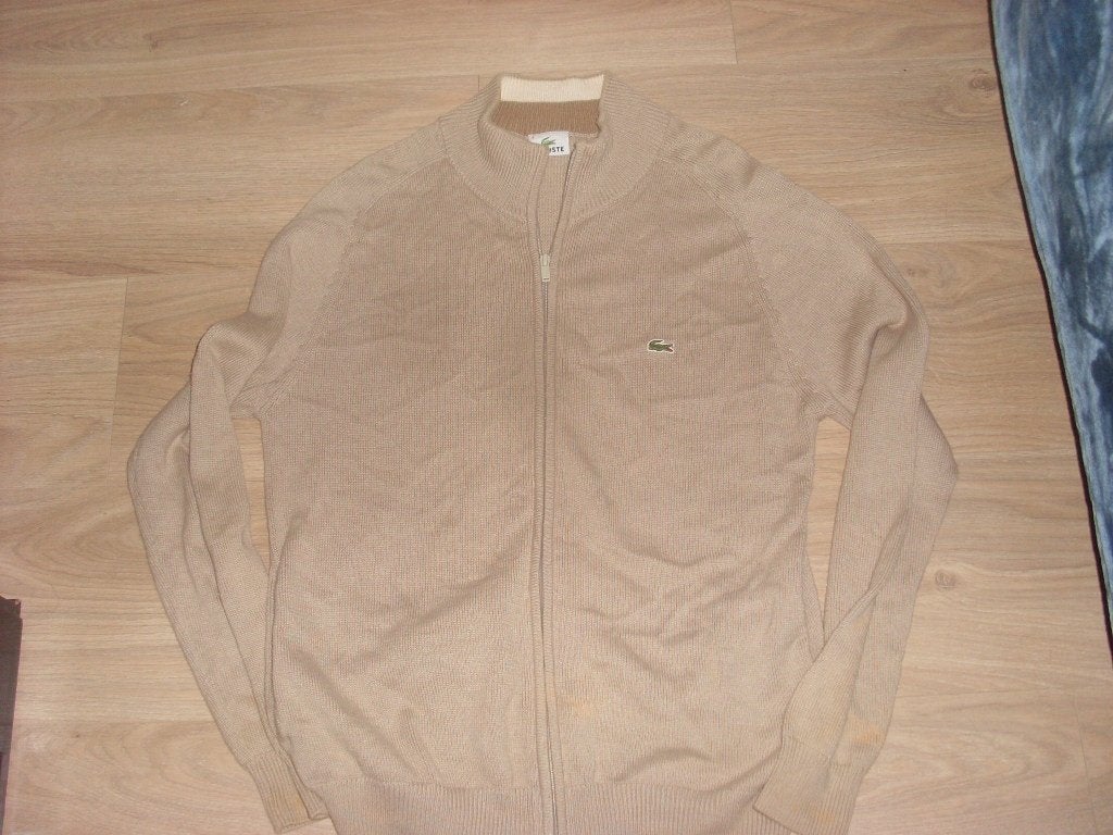 lacoste vest M beige, Kleding | Heren, Truien en Vesten, Verzenden, Zo goed als nieuw, Beige