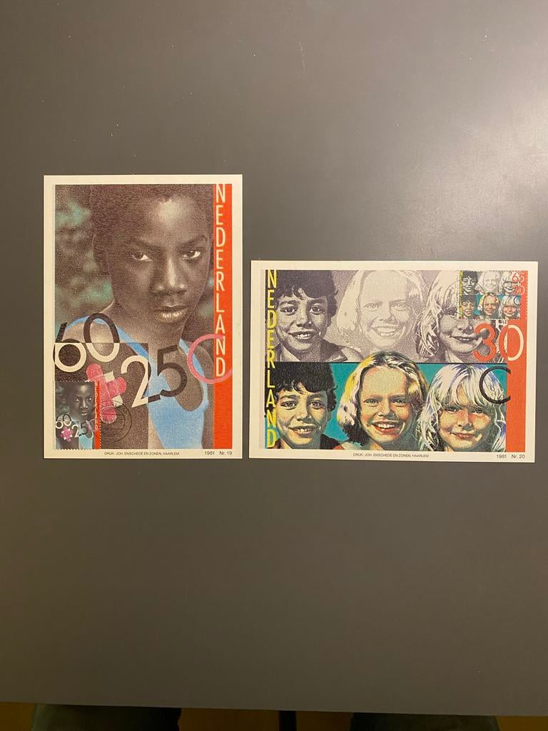 Maximumkaarten Nederland Kinderpostzegels 1981, Postzegels en Munten, Postzegels | Nederland, Ophalen of Verzenden, Na 1940, Postfris