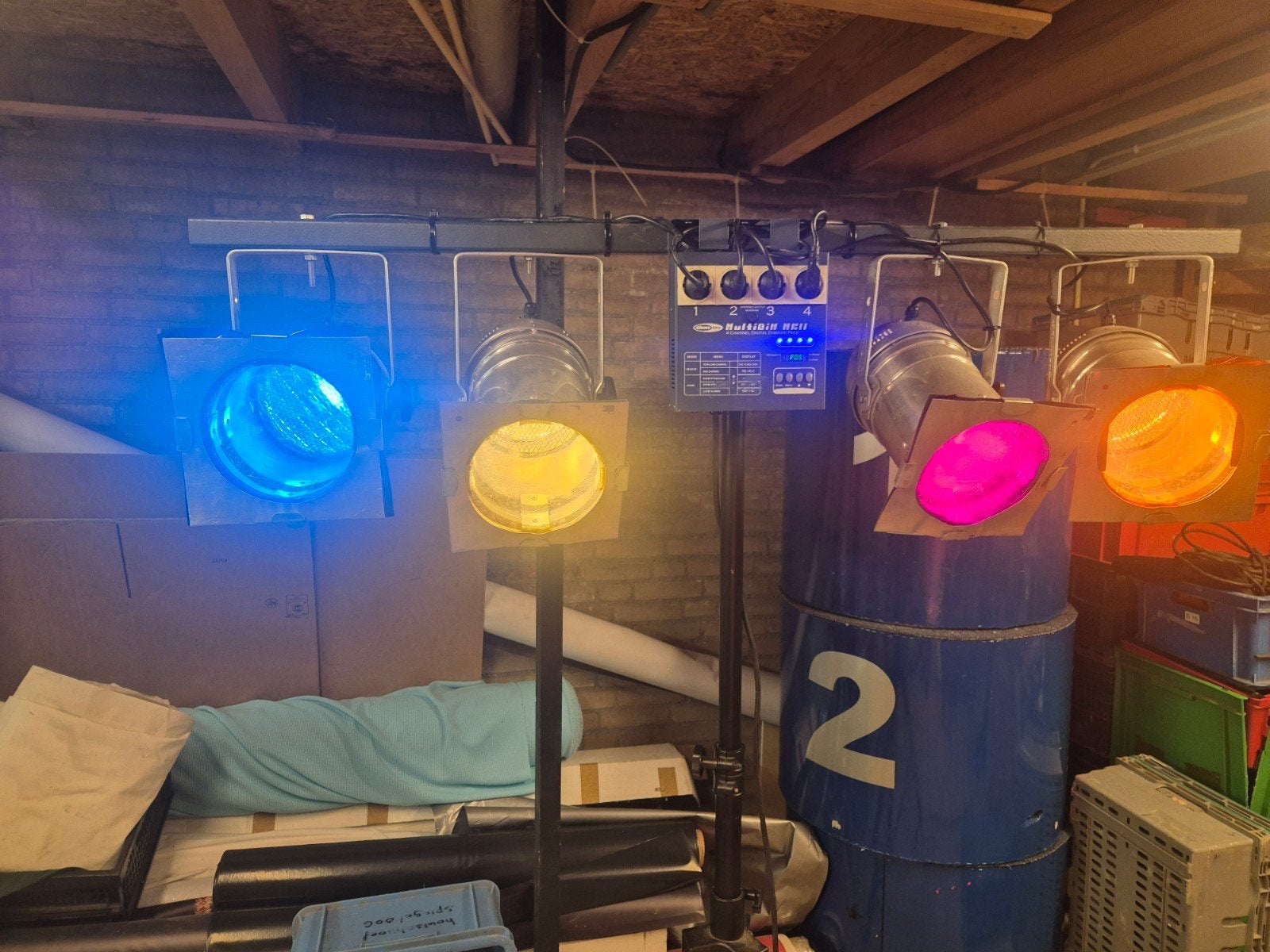 showtec disco lampen, Ophalen, Gebruikt