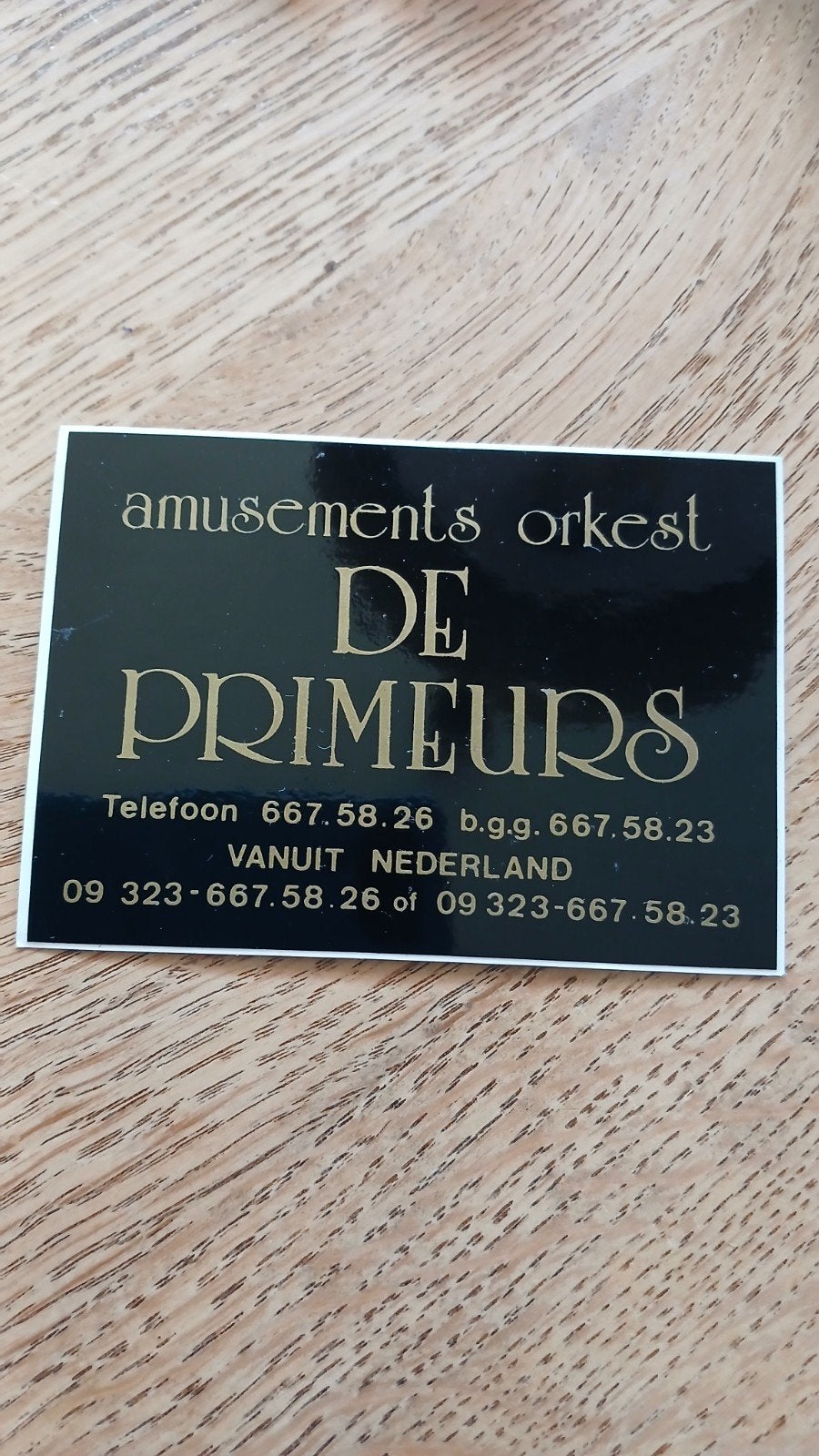 Sticker amusementsorkest De Primeurs, Ophalen of Verzenden, Zo goed als nieuw