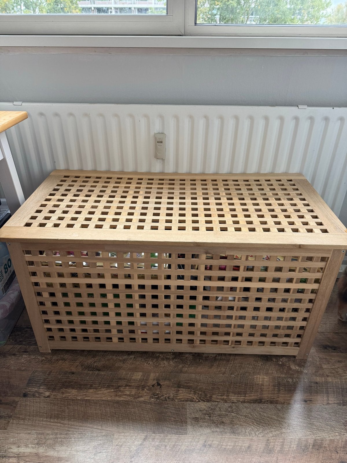 IKEA HOL Opbergtafel acaciahout 98x50x50 cm, Ophalen, 50 – 75, 50 tot 100 cm, Zo goed als nieuw