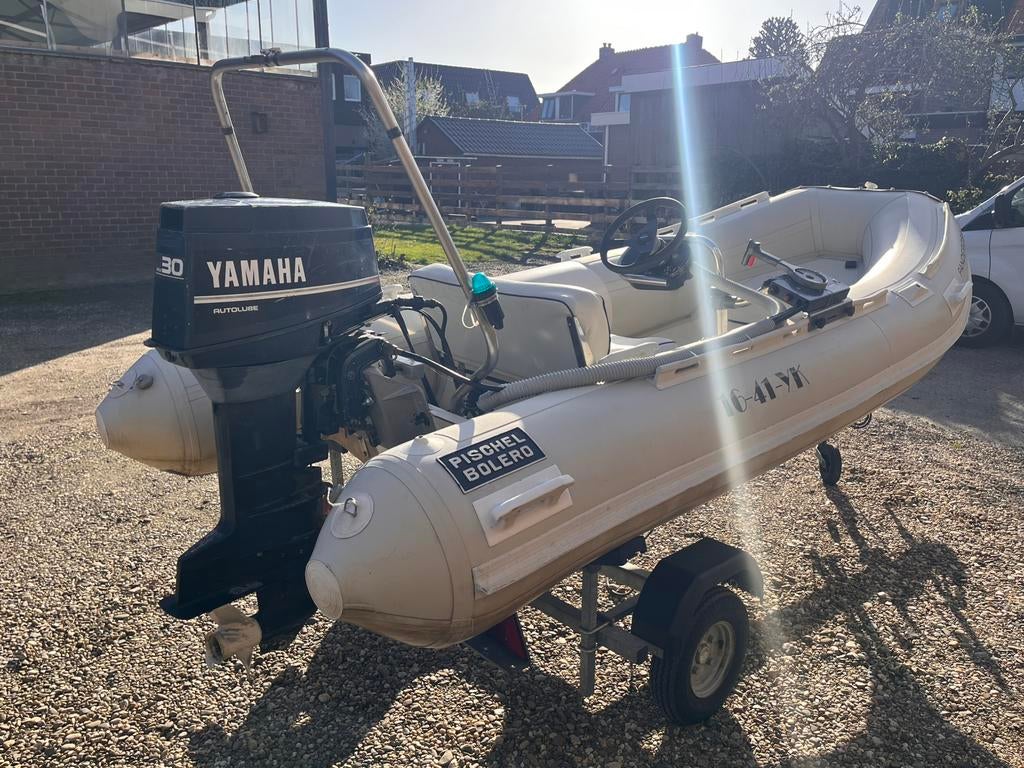 Pischel Bolero 340 RIB Hypalon+Yamaha 30 pk | zonder trailer, Gebruikt, Benzine, Minder dan 70 pk, Overige materialen