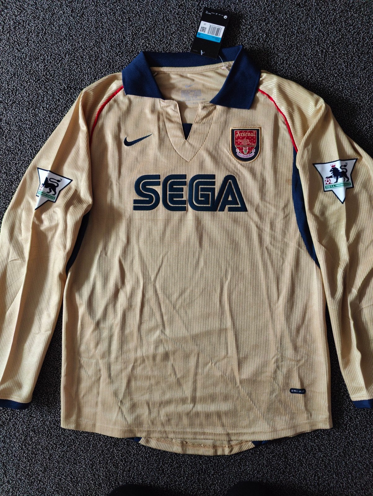 Arsenal Thuisshirt 2001-2002 Bergkamp #10 Maat L, Nike, Zo goed als nieuw, Voetbal, Meerkleurig