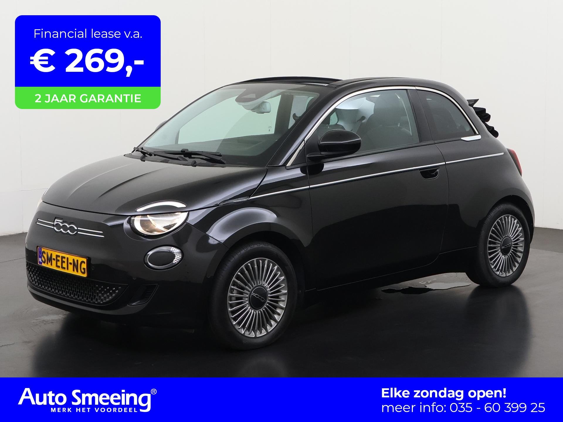 Fiat 500e C Icon 42 kWh | SOH 97% | Camera | Carplay | Stoel, Stof, Gebruikt, 118 pk, 4 stoelen