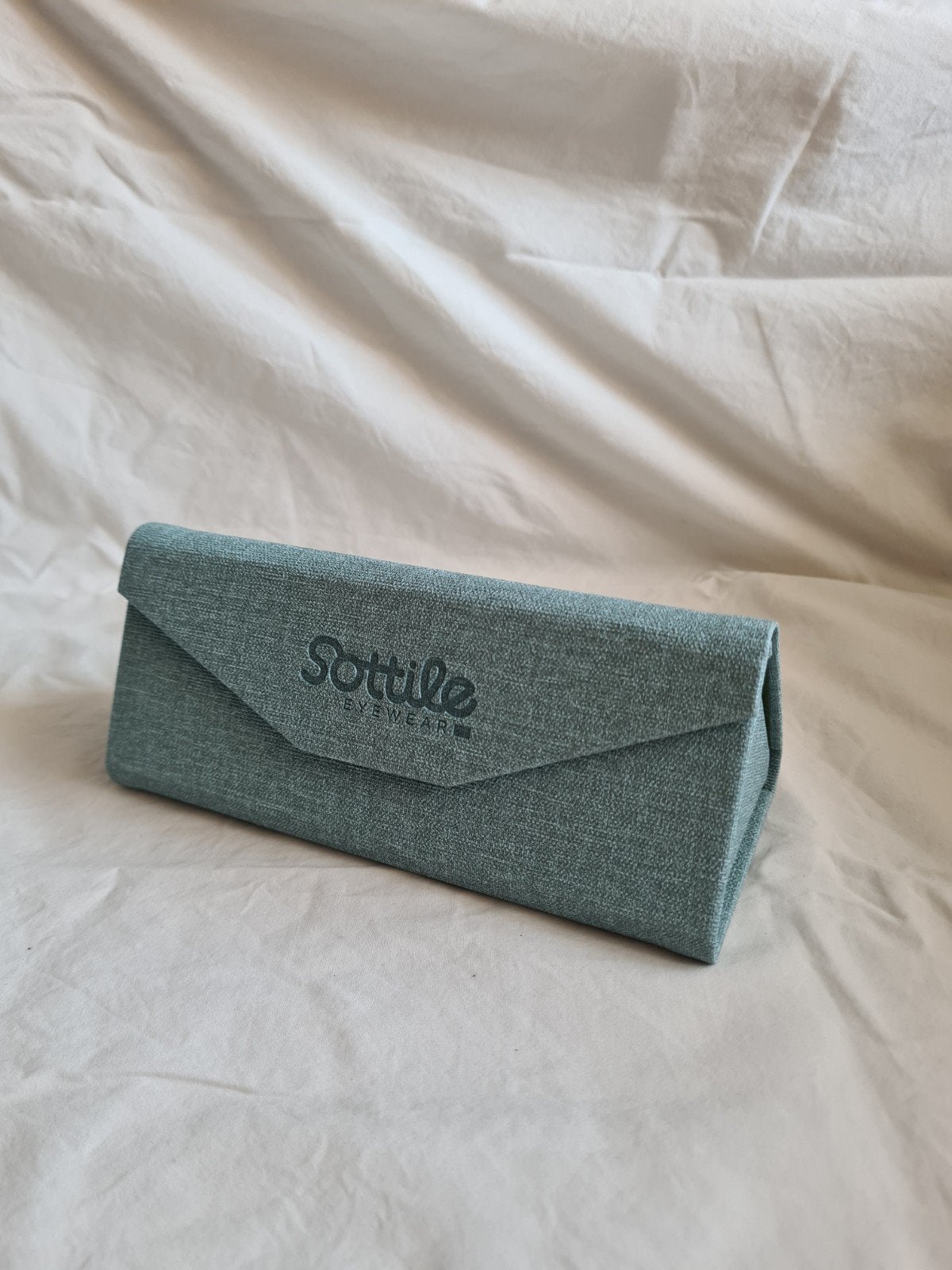 Sottile Eyewear Opvouwbare Brillenhouder Blauwgroen, Ophalen of Verzenden, Nieuw, Bril, Overige merken