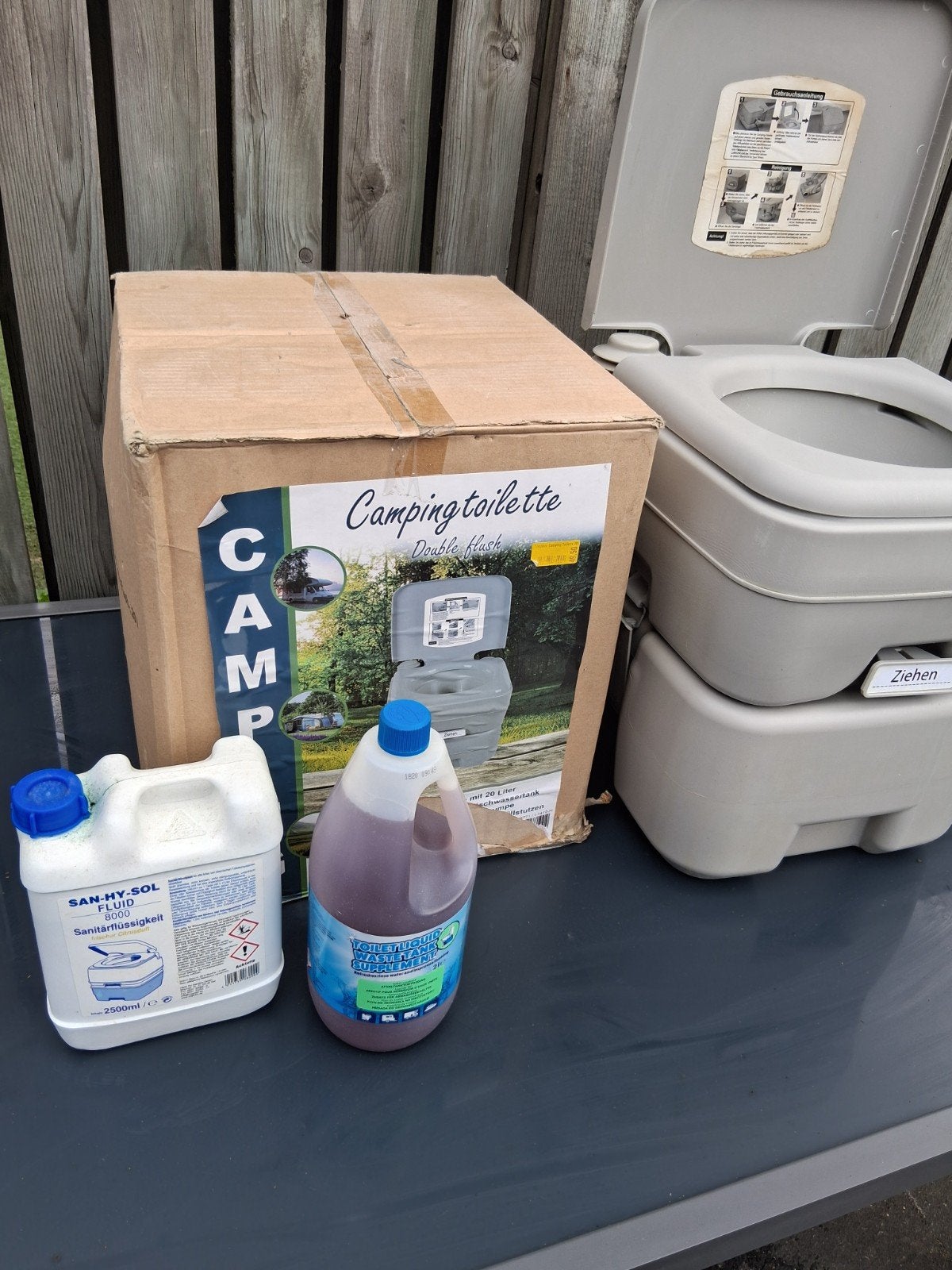 Campingtoilette - Draagbaar toilet voor kamperen, Ophalen of Verzenden, Zo goed als nieuw