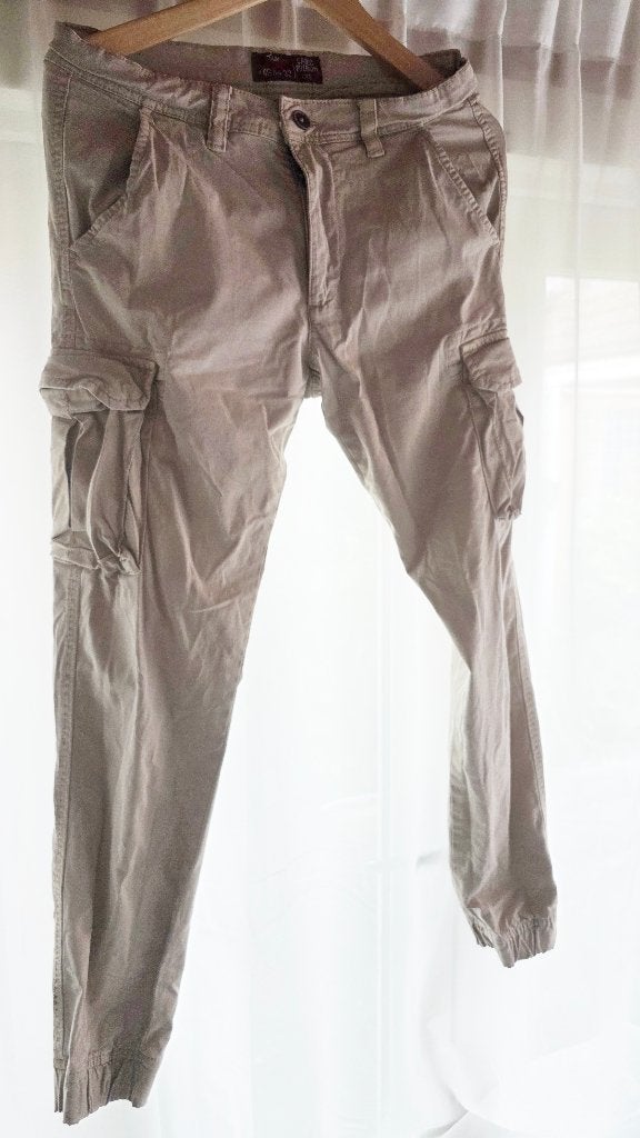 Crème cargo slim broek OVS maat 46 / S, Beige, Nieuw, Ophalen of Verzenden, OVS