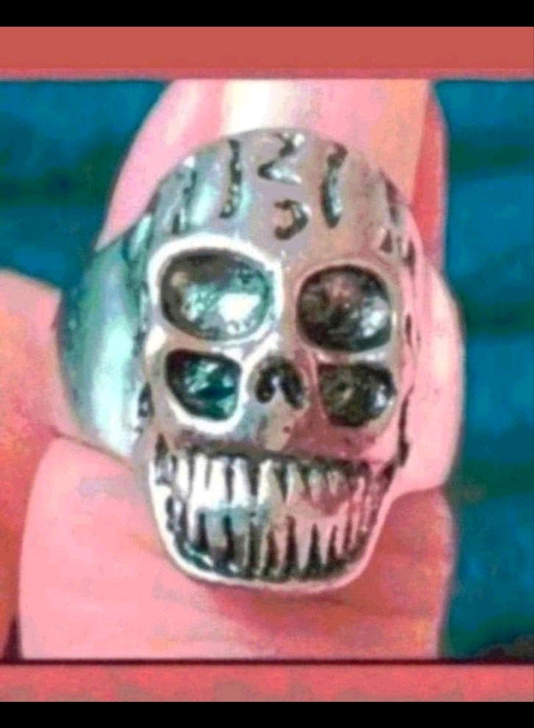 ringen doodshoofd maat 18 en 20, Verzenden, Nieuw, Zilver