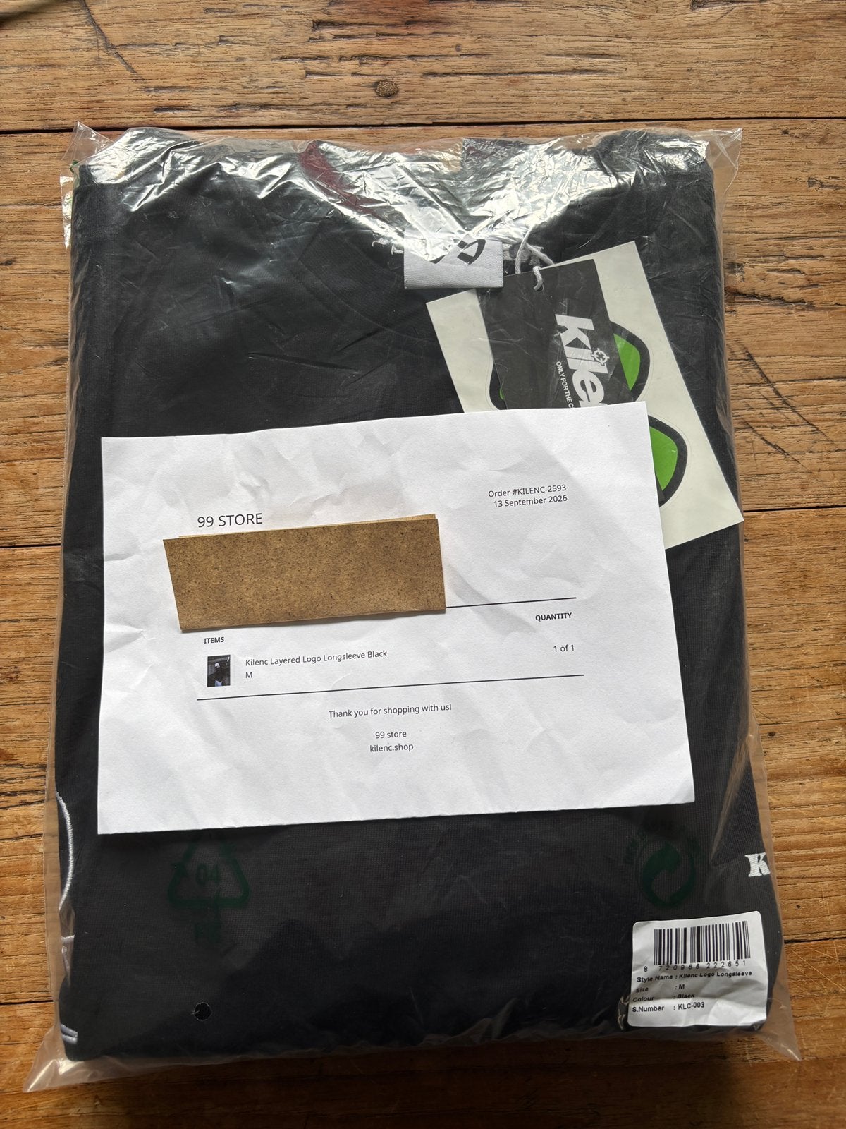 Kilenc shirt maat M, Kleding | Heren, Verzenden, Nieuw, Maat 48/50 (M), Zwart