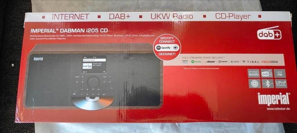 IMPERIAL DABMAN i205 CD radio, Ophalen of Verzenden, Nieuw, Wereldontvanger, Met cd-speler
