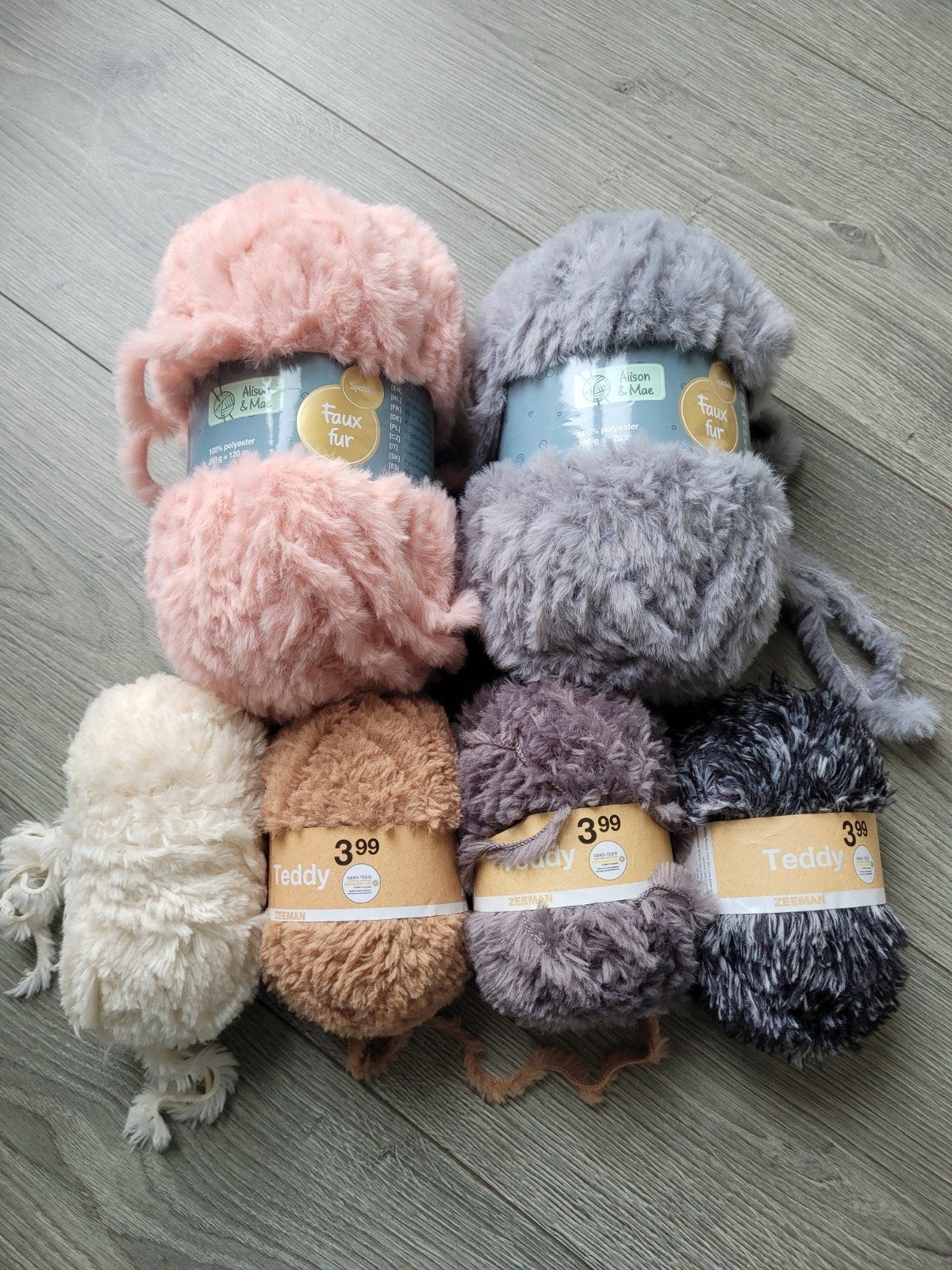 Zeeman Teddy & Alison & Mae (action) Faux Fur Garenpakket, Ophalen of Verzenden, Nieuw, Breien of Haken, Wol of Garen
