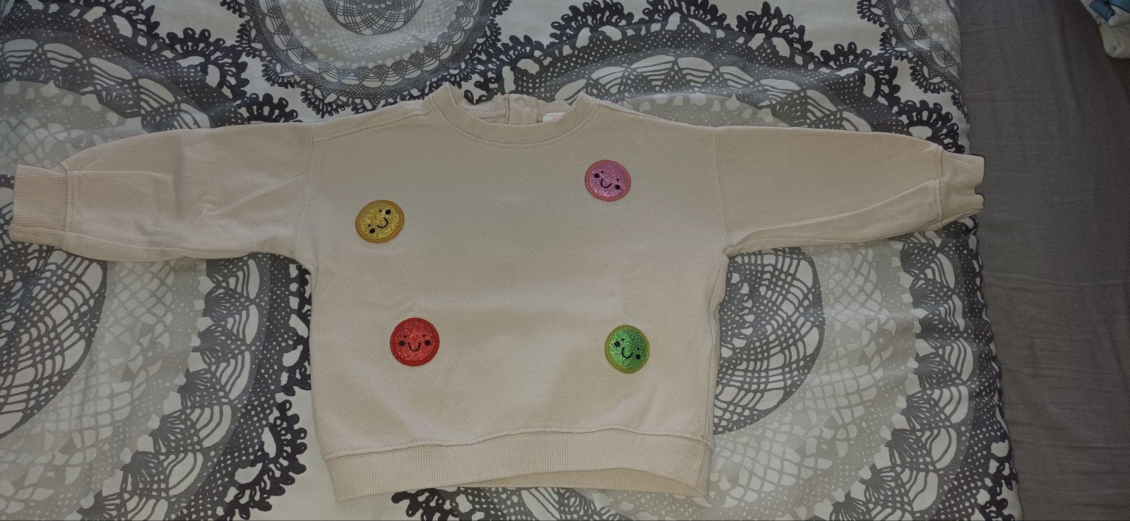 Leuke smiley trui maat 86 van Hema, Gebruikt, Ophalen of Verzenden, Hema, Truitje of Vestje