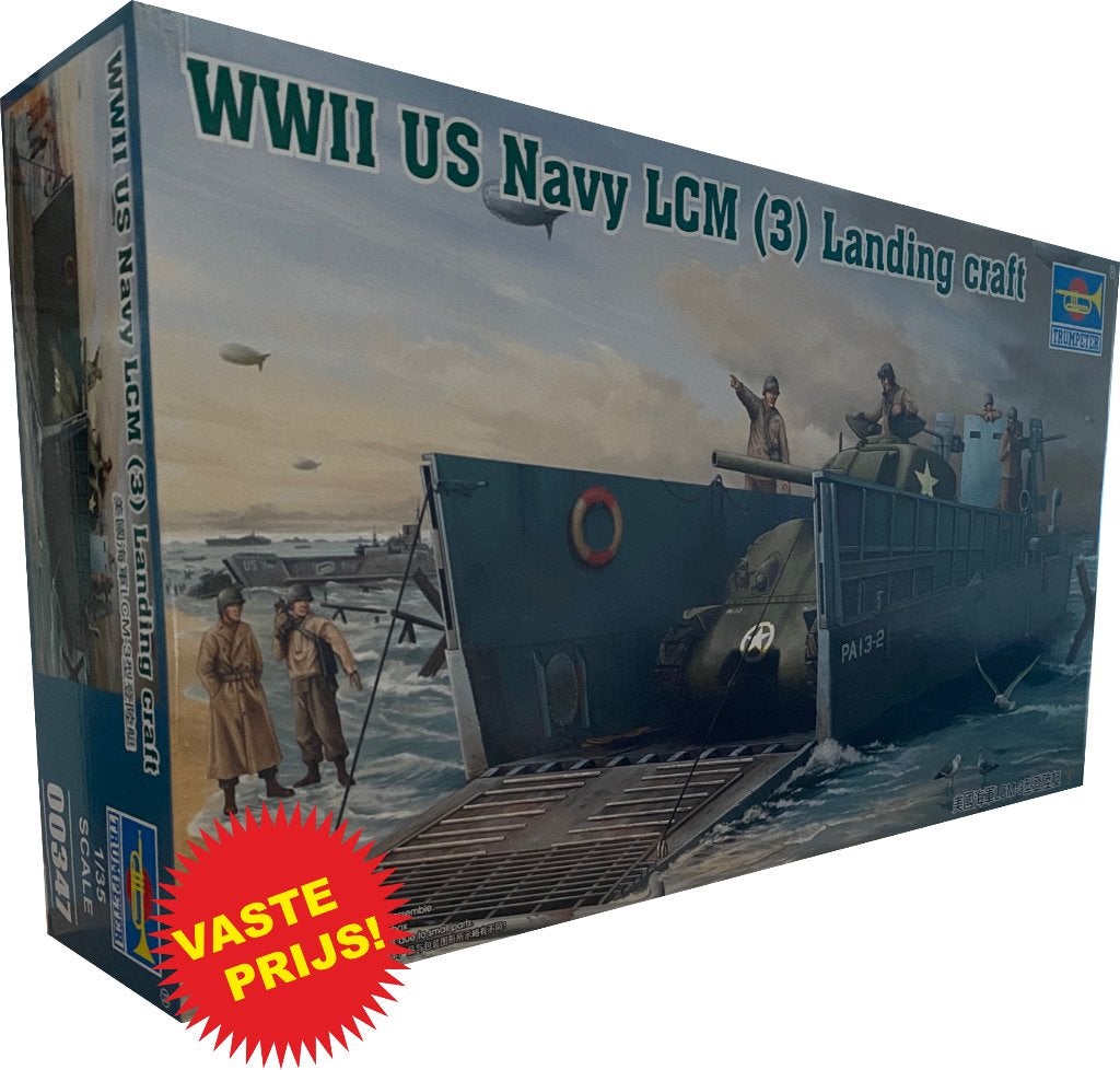 LCM 3 Landing Craft WWII US Navy (Trumpeter 00347) 1/35, Overige merken, 1:32 tot 1:50, Overige typen, Nieuw