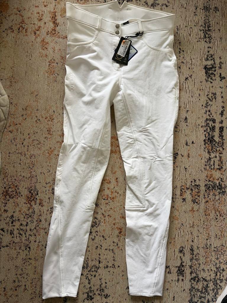 Montar witte rijbroek - Nieuw met lichte verkleuring, Maat 38/40 (M), Kort, Wit, Nieuw