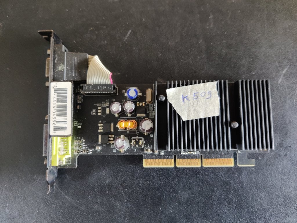 Nvidia GeForce 6200LE 256MB DDR2 TV DVI AGP [K509]  16-9, Gebruikt, VGA, Ophalen of Verzenden, GDDR5