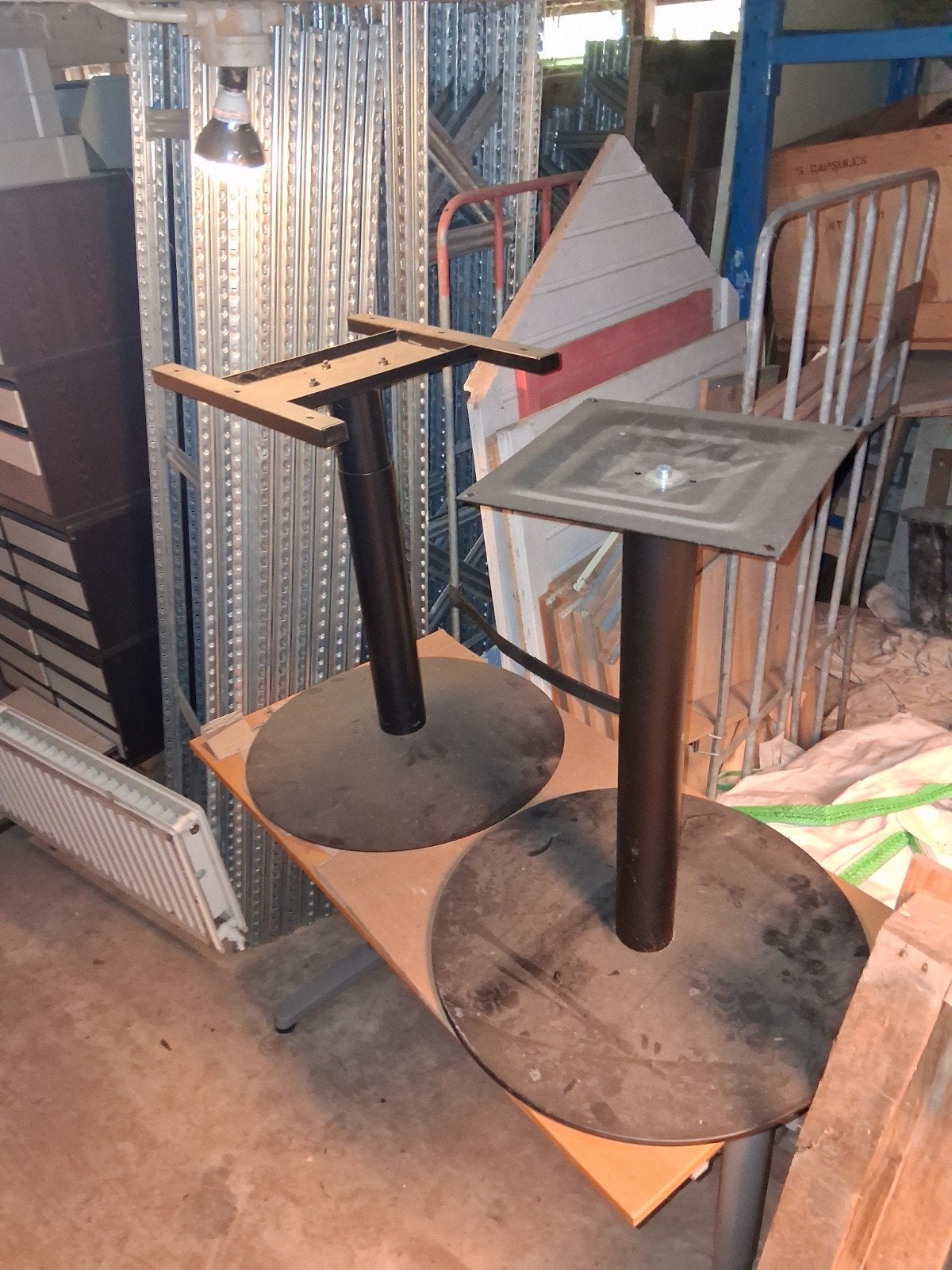 Enkele trompet poten voor onder tafels hoogte 72 cm, Ophalen, Rechthoekig, 50 tot 100 cm, 50 tot 100 cm