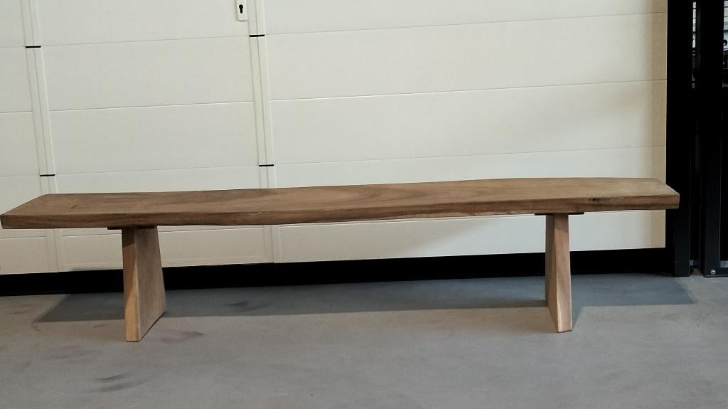 Houten Suar bank onbehandeld 200x40, Overige kleuren, Nieuw, Ophalen of Verzenden, Boomstambank