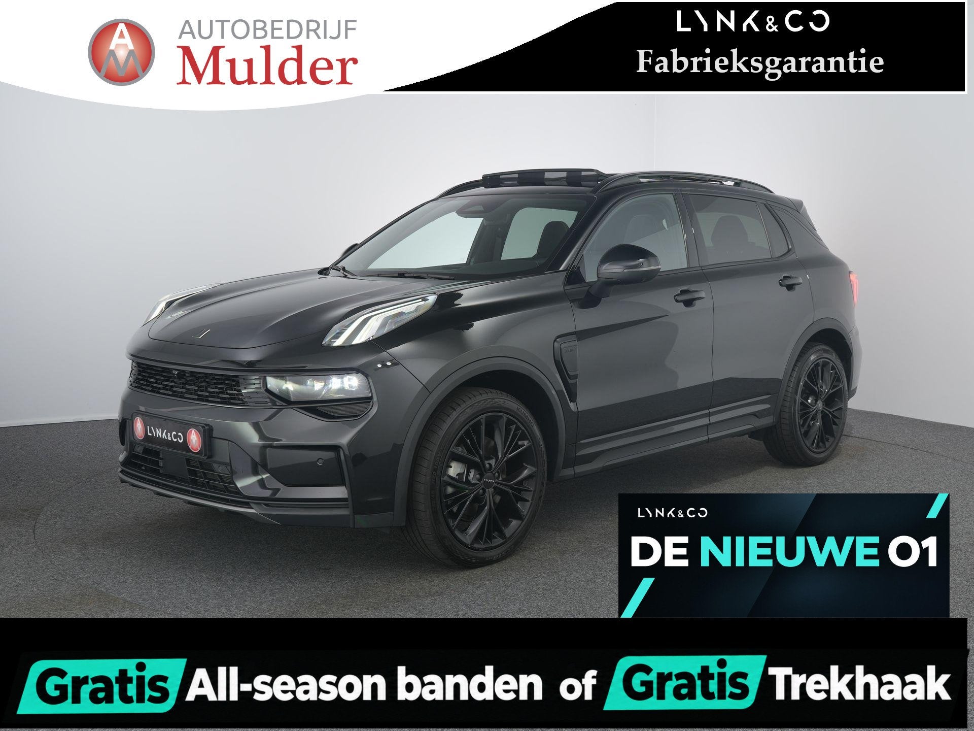 Lynk & Co 01 1.5 More Trekhaak | Leer | Pano | 360 | ACC, Auto's, Euro 6, 4 cilinders, 1898 kg, Zwart