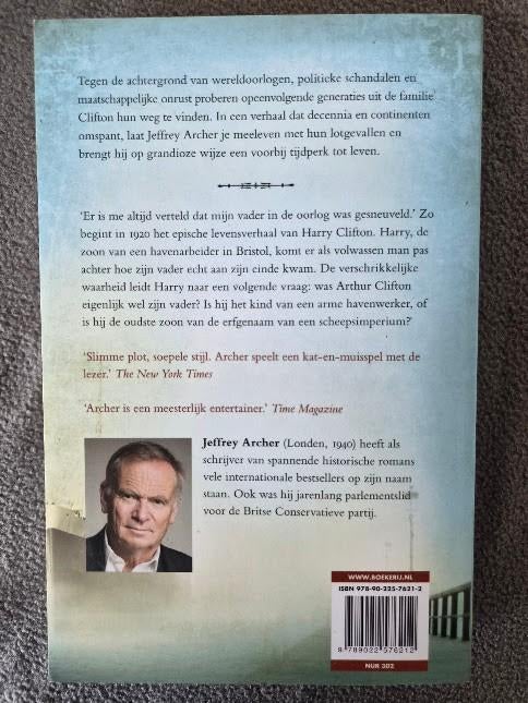 Clifton 1 - De tijd zal het leren  - Jeffrey Archer, Gelezen, Europa overig, Jeffrey Archer, Ophalen of Verzenden