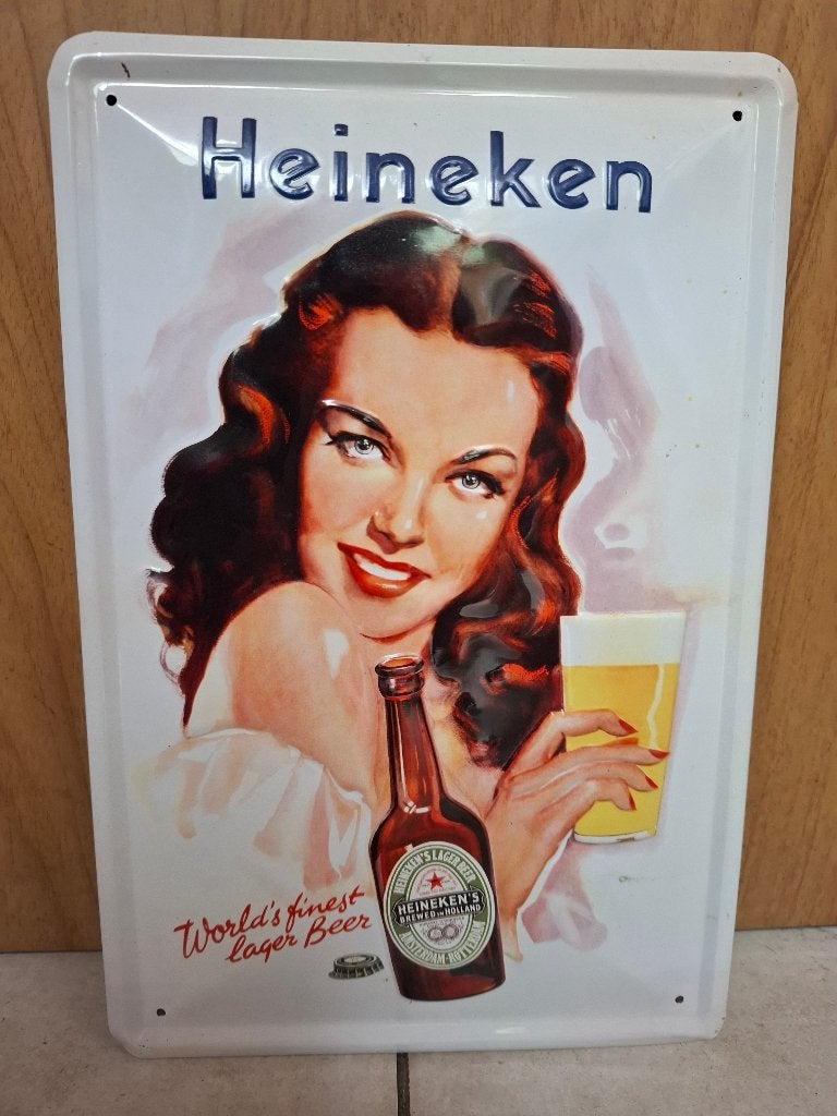 reclamebord Heineken, Verzamelen, Ophalen of Verzenden, Nieuw, Reclamebord, Plaat of Schild, Heineken