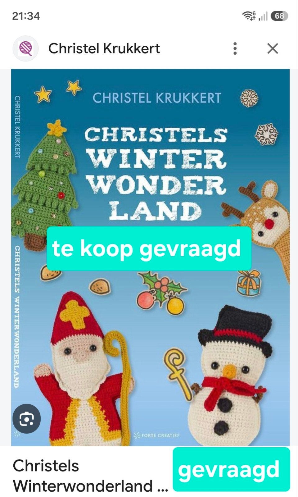 GEZOCHT winter wonder land / Christel Krukkert, Ophalen of Verzenden, Haken, Patroon of Boek
