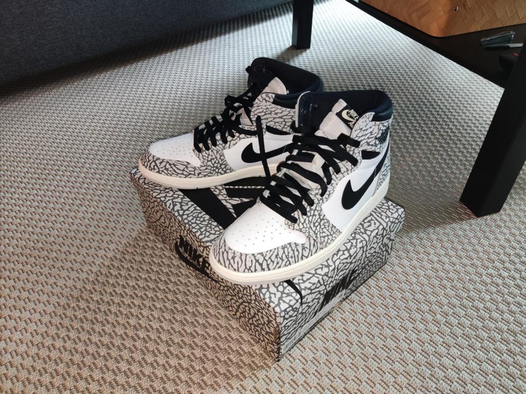 Jordan 1 High White Cement - Maat 44, Kleding | Heren, Schoenen, Wit, Nieuw, Ophalen of Verzenden, Sneakers of Gympen