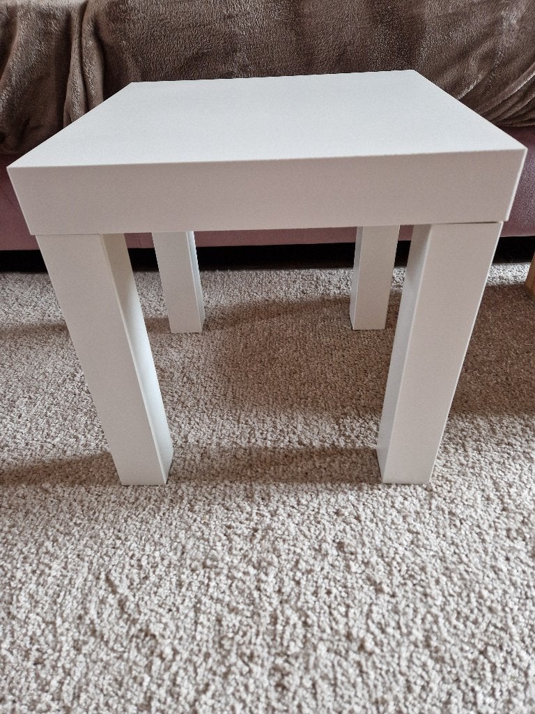 IKEA LACK Bijzettafeltje – Wit – In Goede Staat!, Ophalen, Minder dan 45 cm, Minder dan 55 cm, Vierkant