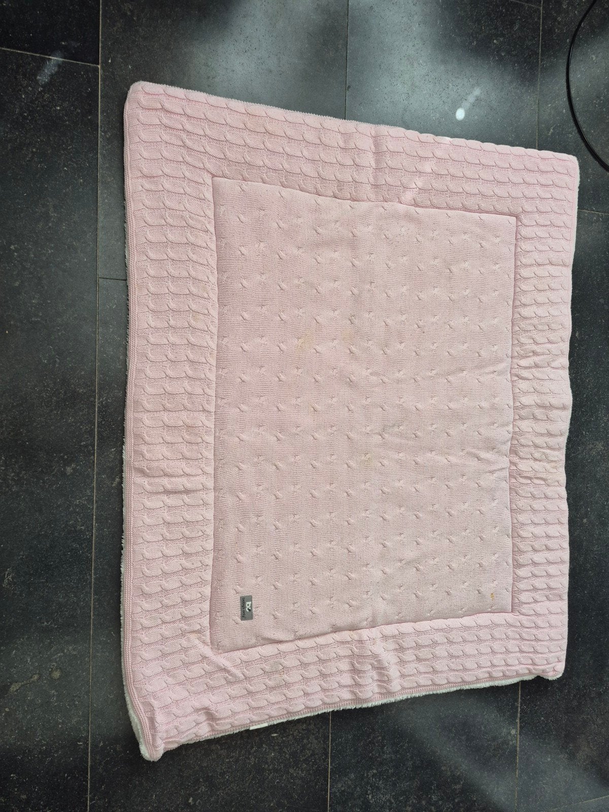 Roze babydeken met wafelstructuur, Wasbaar, Gebruikt, Ophalen of Verzenden, Roze
