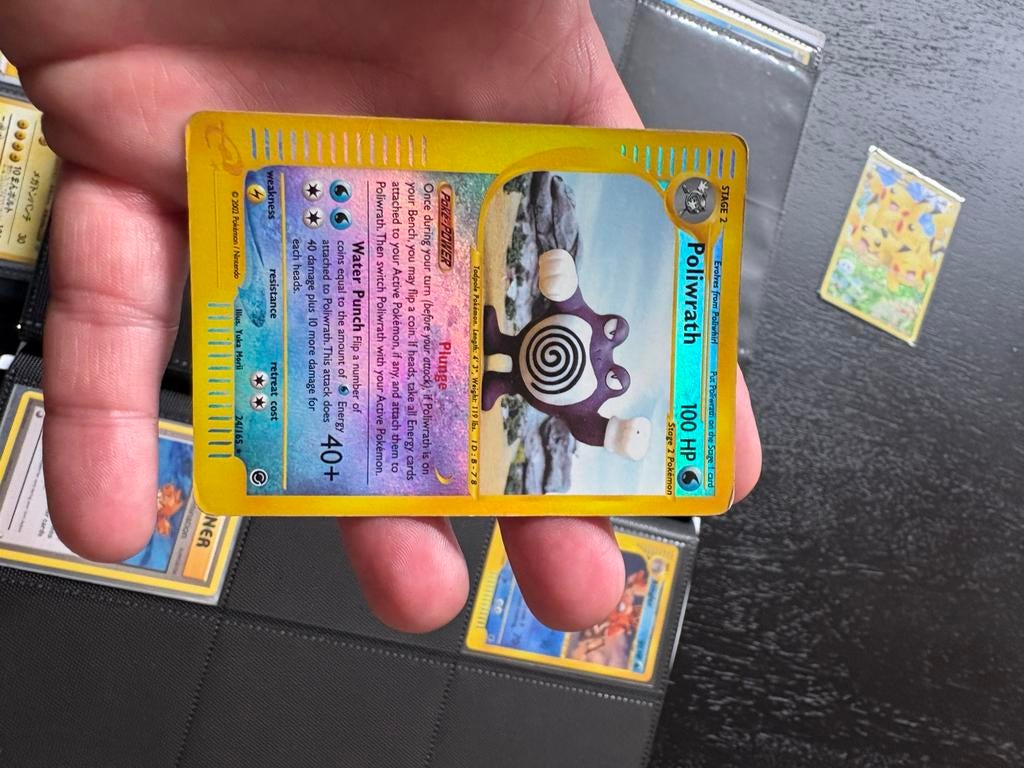 Poliwrath reverse holo expedition, Ophalen of Verzenden, Zo goed als nieuw, Meerdere kaarten, Foil