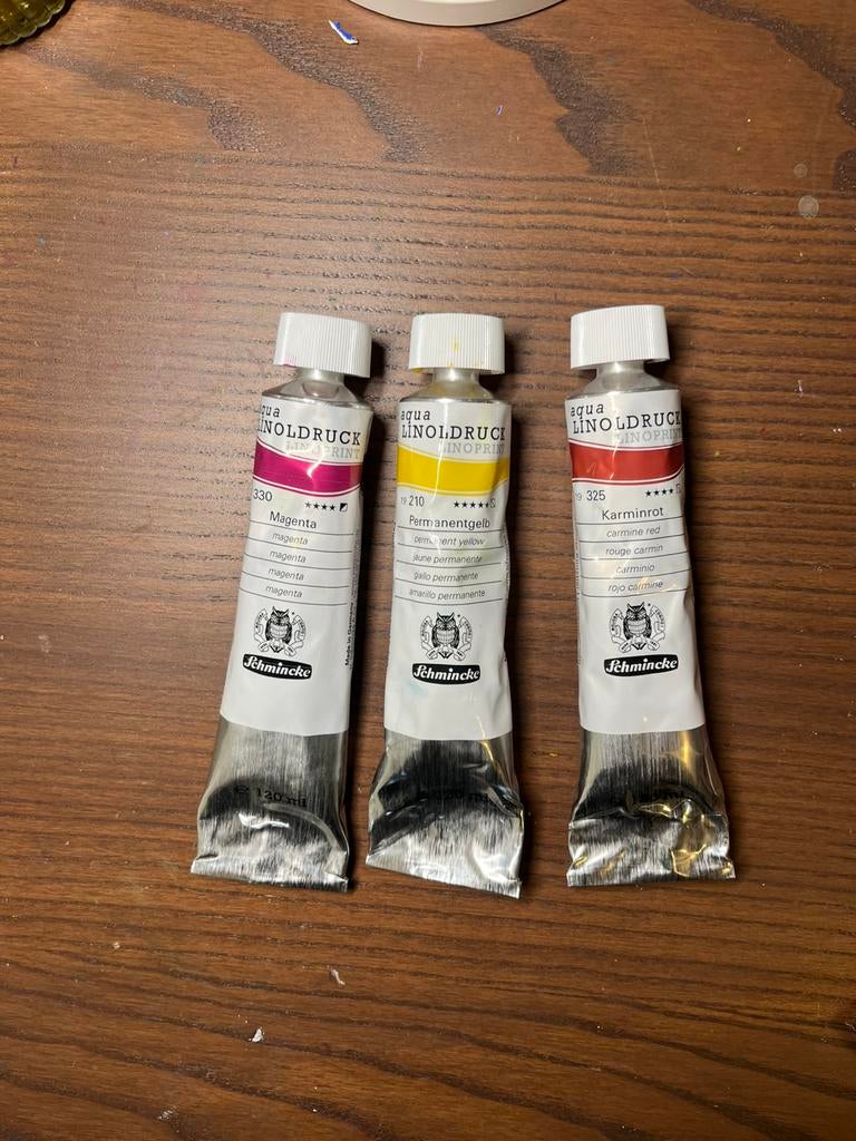 Schmincke aqua linodruk inkt, Ophalen of Verzenden, Gebruikt