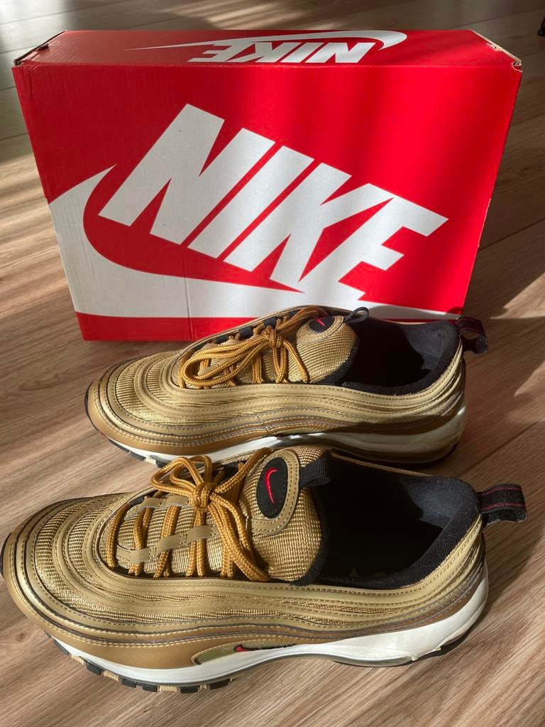 Nike Air Max 97 Golden Bullet 42,5 re-release 2017, Kleding | Heren, Schoenen, Ophalen, Overige kleuren, Sneakers of Gympen, Gedragen