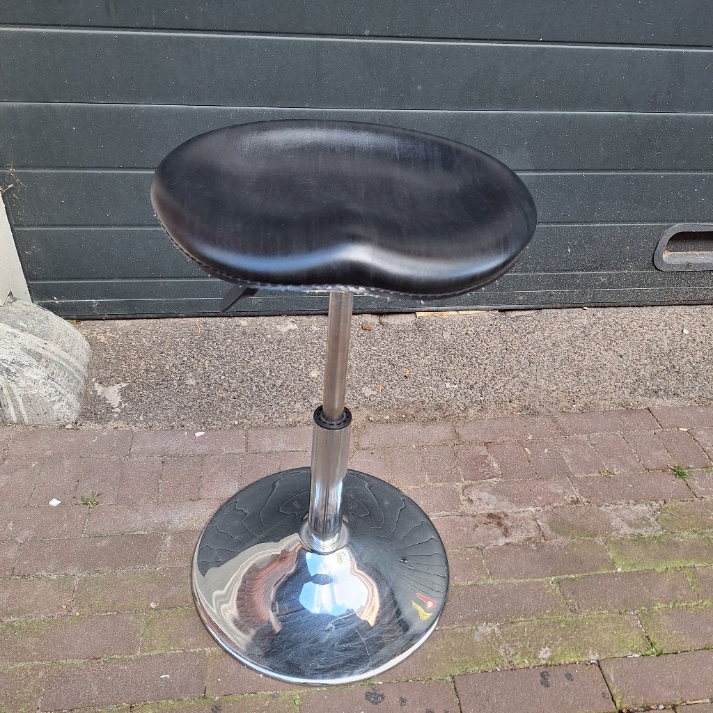 Verstelbare Zadelkruk / Kruk, Huis en Inrichting, Krukjes, Ophalen, Gebruikt, Staal, -