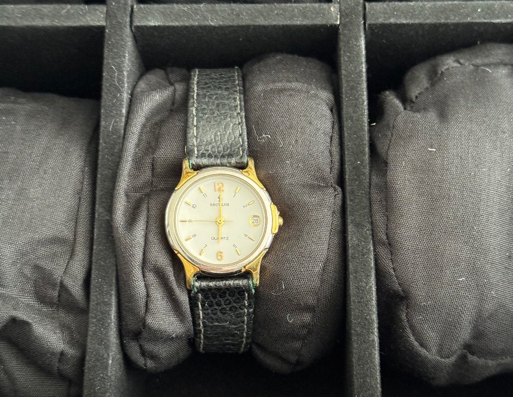 Vintage Seculus Quartz dameshorloge, Overige merken, Staal, Polshorloge, Ophalen of Verzenden