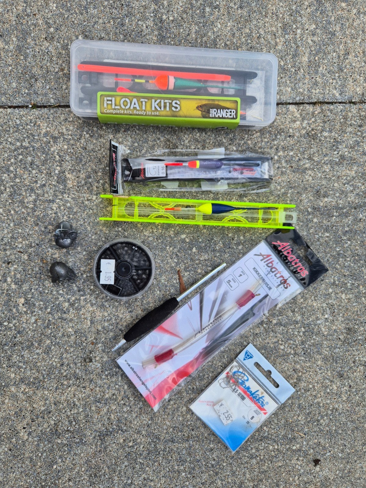 Visdobbers, lood en haken - Complete set, Watersport en Boten, Ophalen of Verzenden