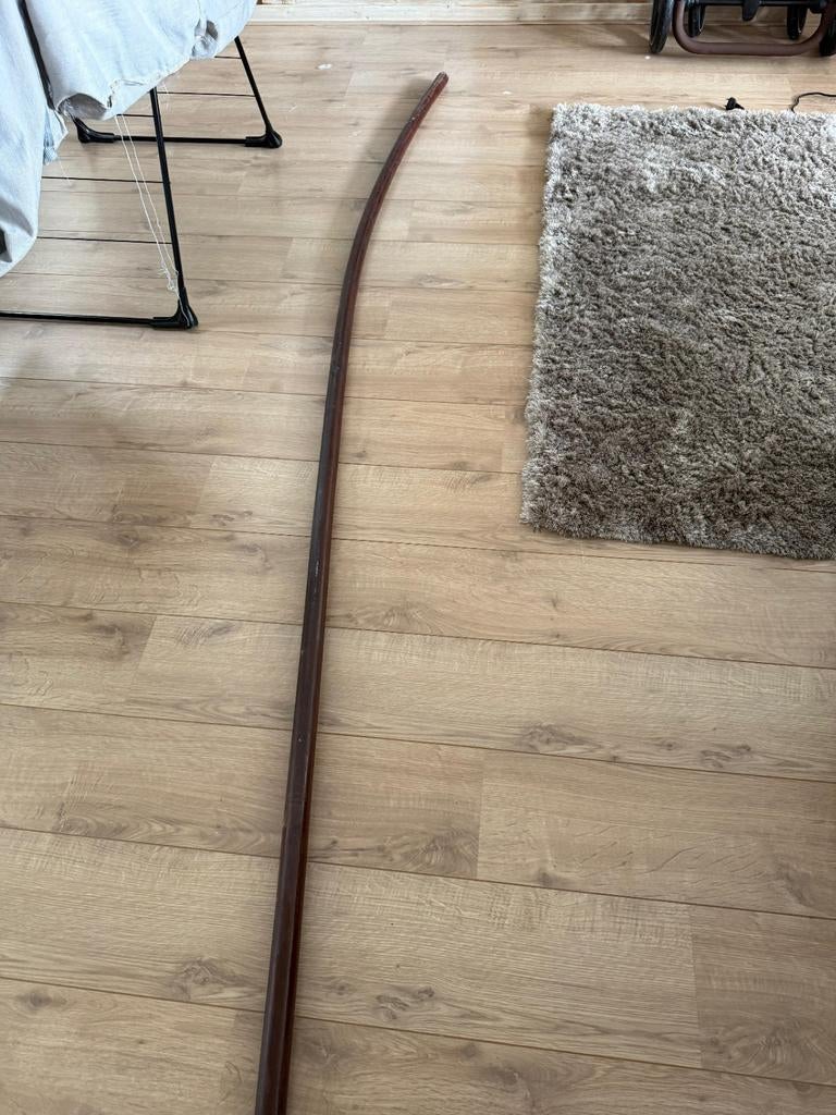 Rond houten trapleuningen 270 cm + 100 cm, Doe-het-zelf en Verbouw, Hout en Planken, Ophalen, Gebruikt, 25 tot 50 mm, 250 tot 300 cm