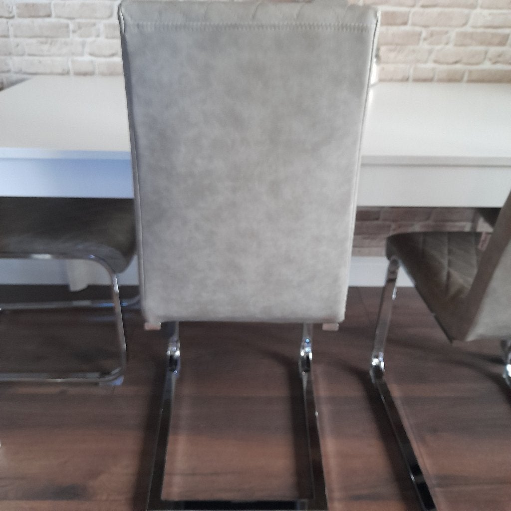 Eetkamerstoelen, Ophalen, Kunststof, Vier, Grijs