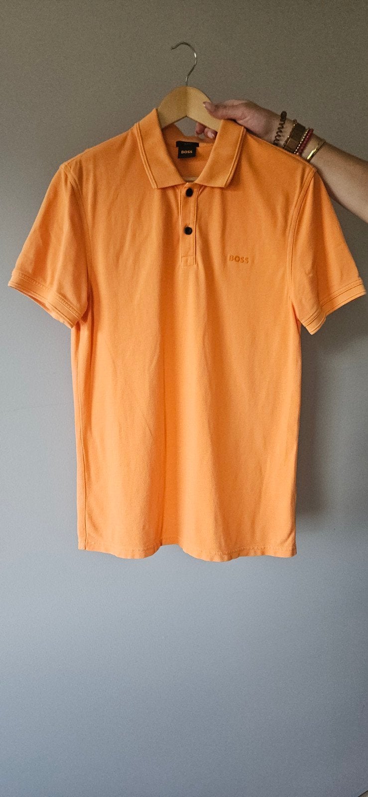 Oranje BOSS Slim Fit Polo Maat M, BOSS, Maat 48/50 (M), Oranje, Ophalen of Verzenden