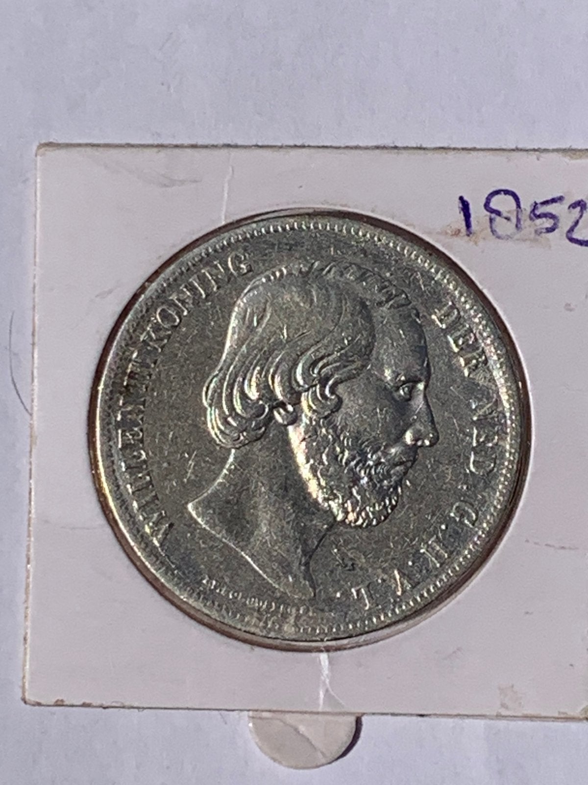 Prachtige oude zilveren rijksdaalder 1852 willem 3, Ophalen of Verzenden, Koning Willem III, 2½ gulden