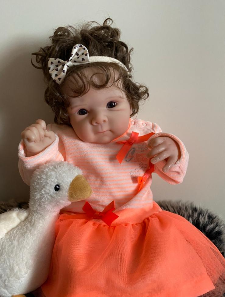 Reborn meisje,, Verzamelen, Poppen, Verzenden, Zo goed als nieuw, Pop, Levensecht of Reborn