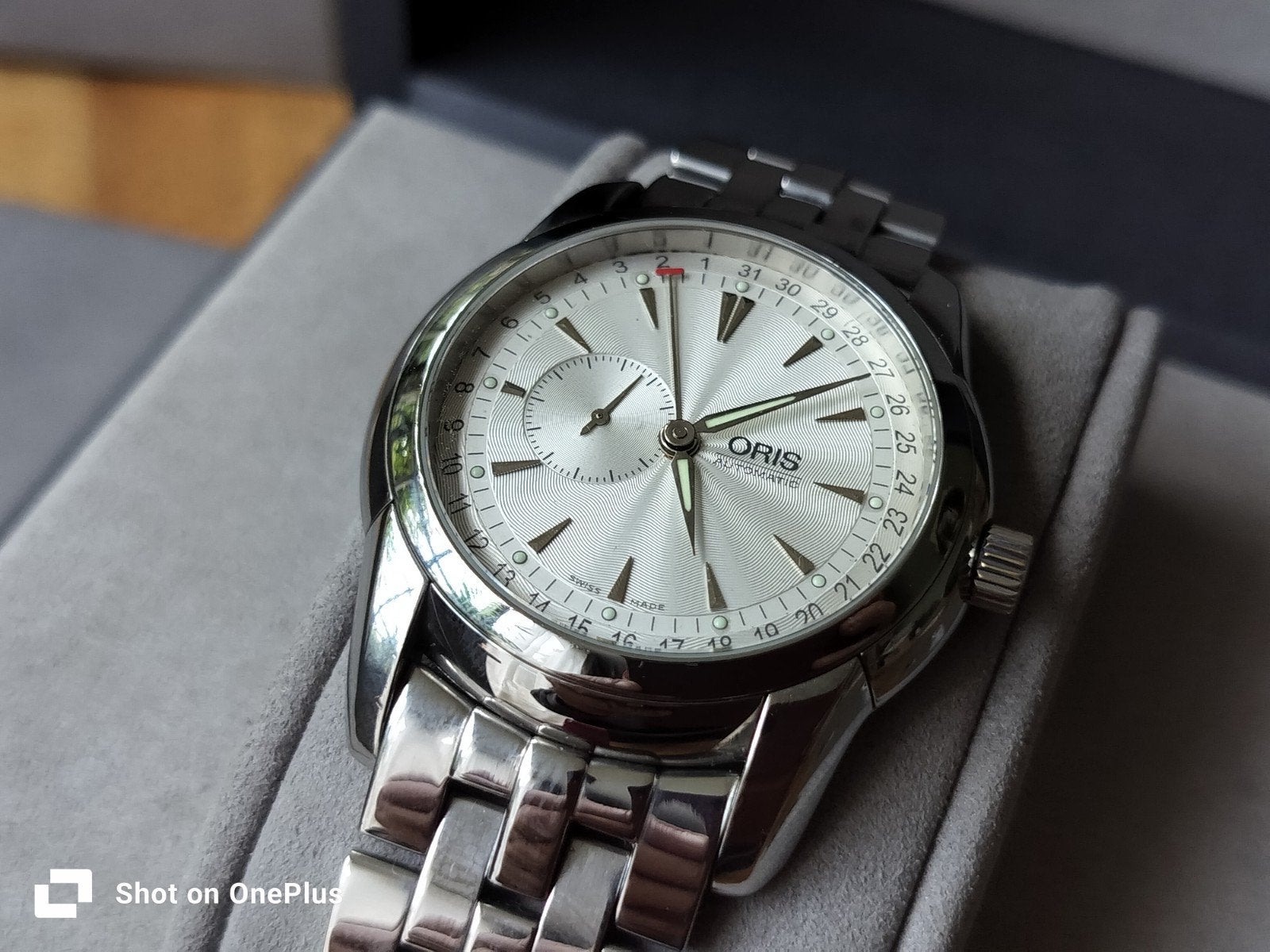 Oris Artelier Pointer Date Automatic Horloge - Prachtig!, Overige merken, Staal, Staal, Polshorloge