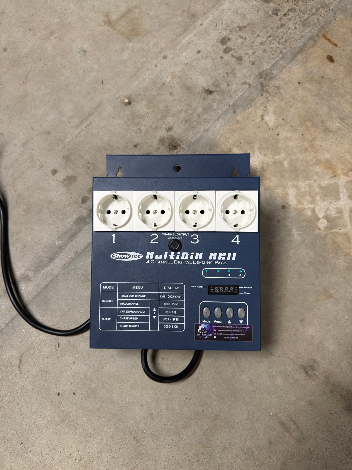 Showtec MultiDim MKII 4-kanaals DMX Dimmer Pack (3 stuks), Ophalen of Verzenden, Gebruikt, Licht, Geluidgestuurd