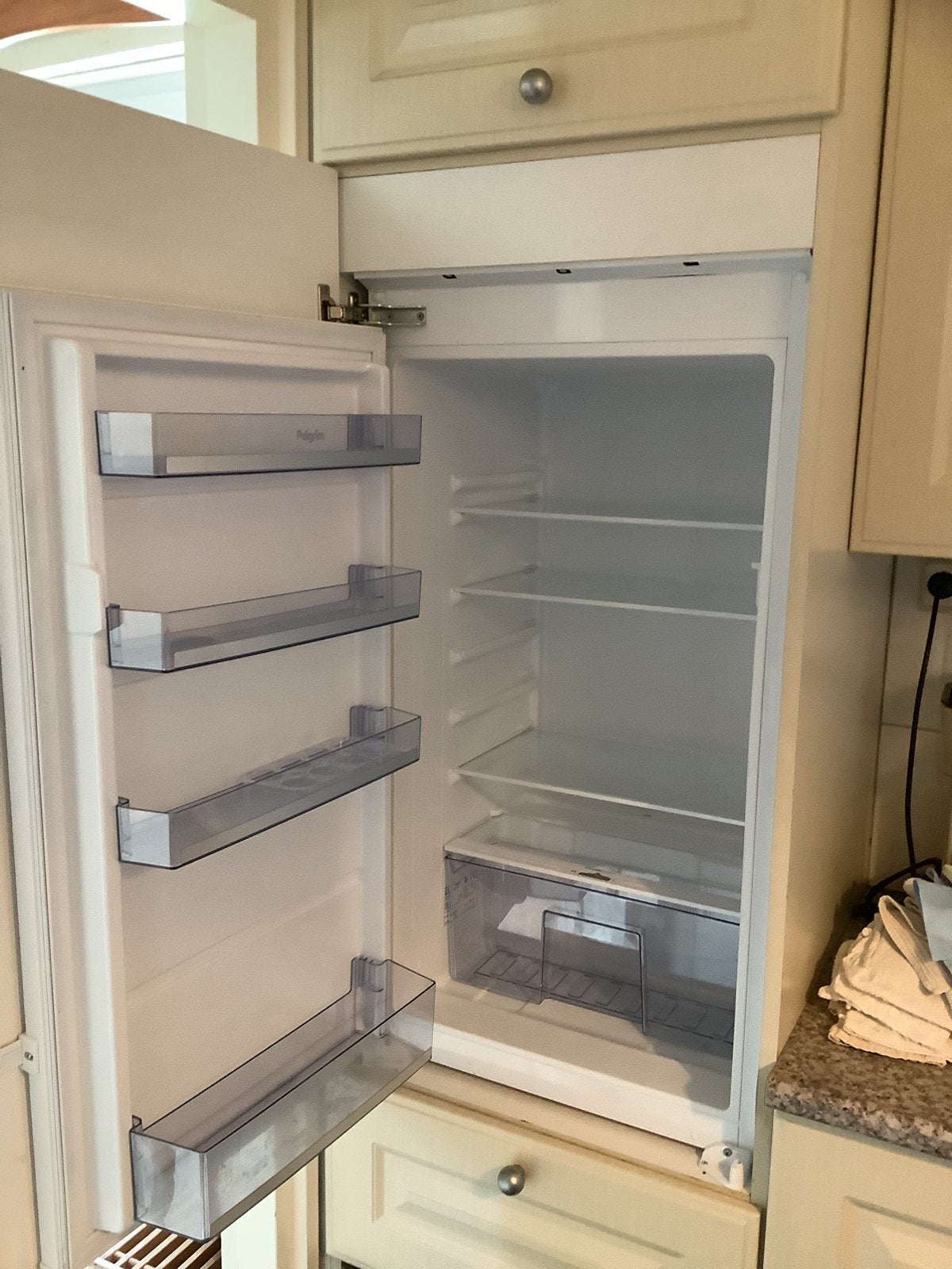 Inbouwkoelkast Pelgrim 1 jaar oud., Witgoed en Apparatuur, Koelkasten en IJskasten, Ophalen, Zonder vriesvak, 200 liter of meer