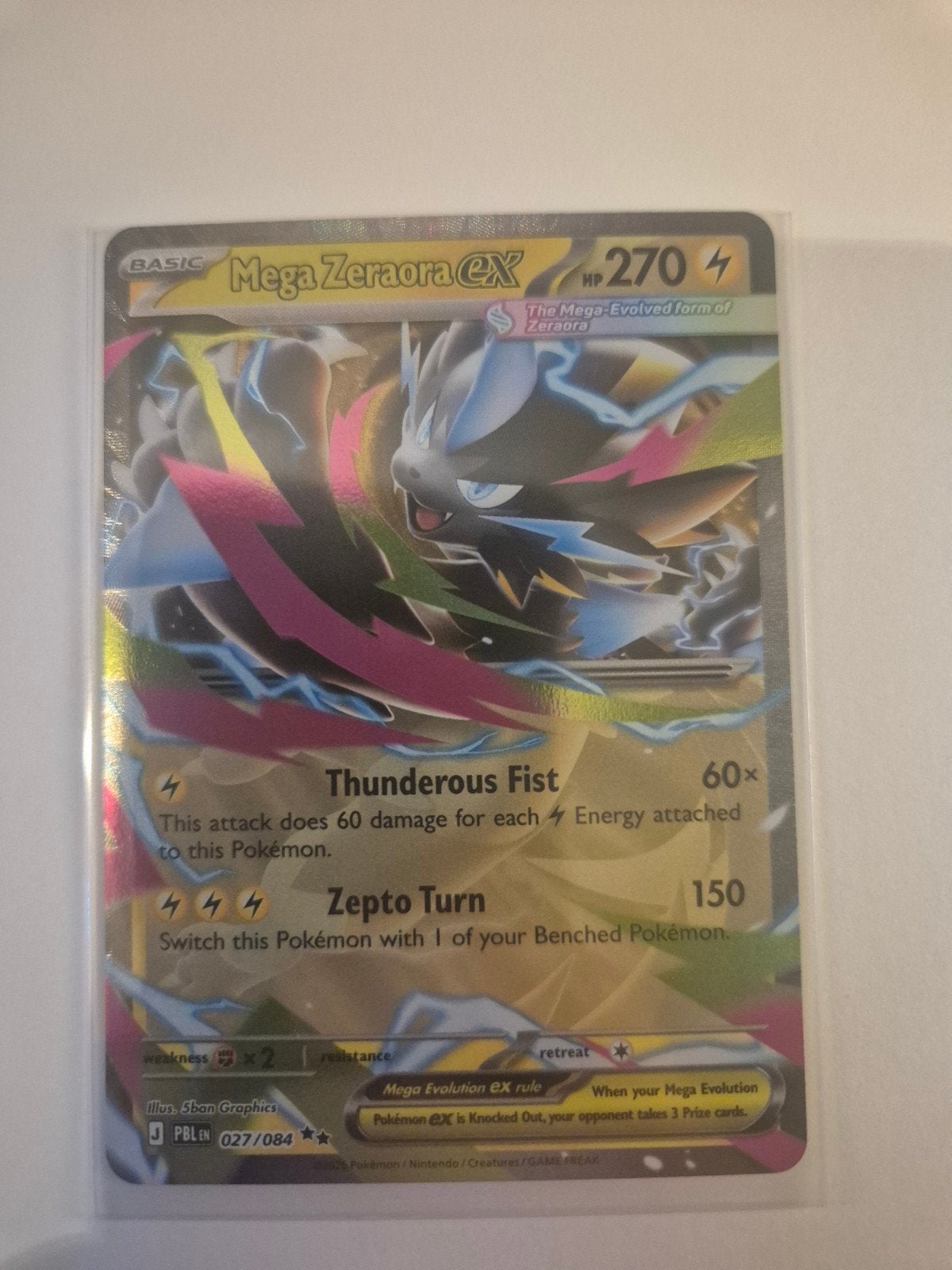 mega zeraora pokemon pitch black 027/084, Ophalen of Verzenden, Nieuw, Booster