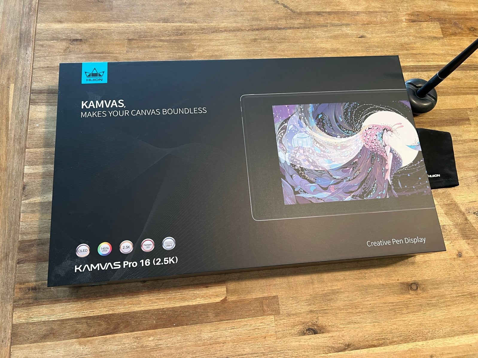 Huion Kamvas Pro 16 (2.5K) Tekentablet - Zo goed als nieuw, Ophalen, Multi-touch, Zo goed als nieuw, Bedraad