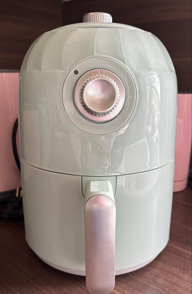 FLBT Airfryer vintage design mintgroen, Witgoed en Apparatuur, Ophalen, Nieuw, Airfryer, 1500 gram of meer