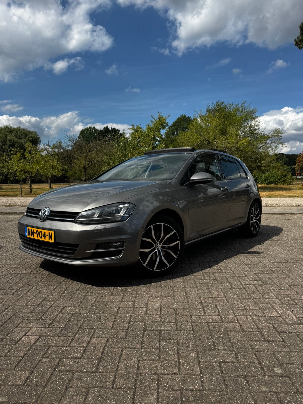 Volkswagen golf 7 1.4 TSI ACT DSG PANO, Zwart, Leder en Stof, 1400 cc, Zilver of Grijs
